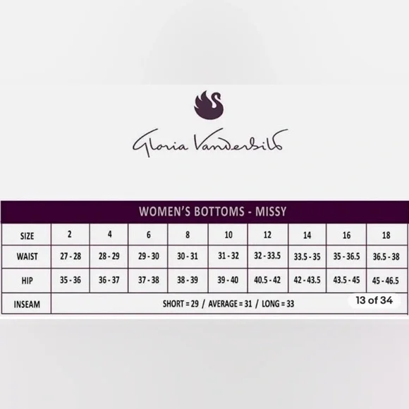 Gloria Vanderbilt Amanda Pull-on Skimmer Black Capri Jean Size 6 NWT - Picture 16 of 16